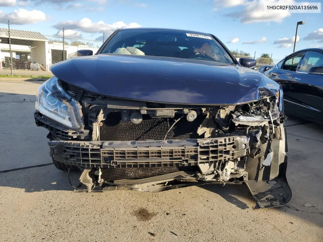 1HGCR2F52GA135696 2016 Honda Accord Sport