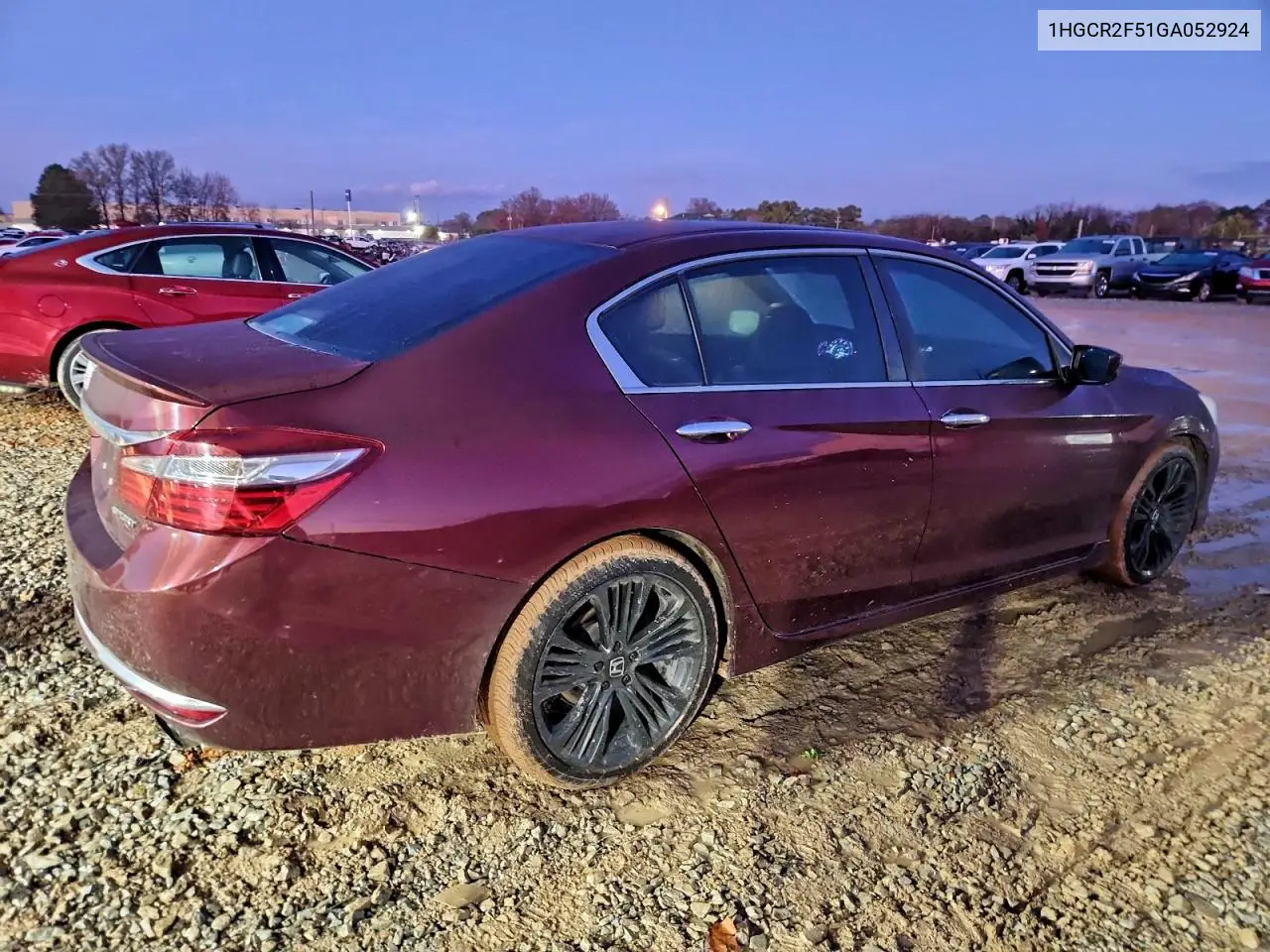 1HGCR2F51GA052924 2016 Honda Accord Sport