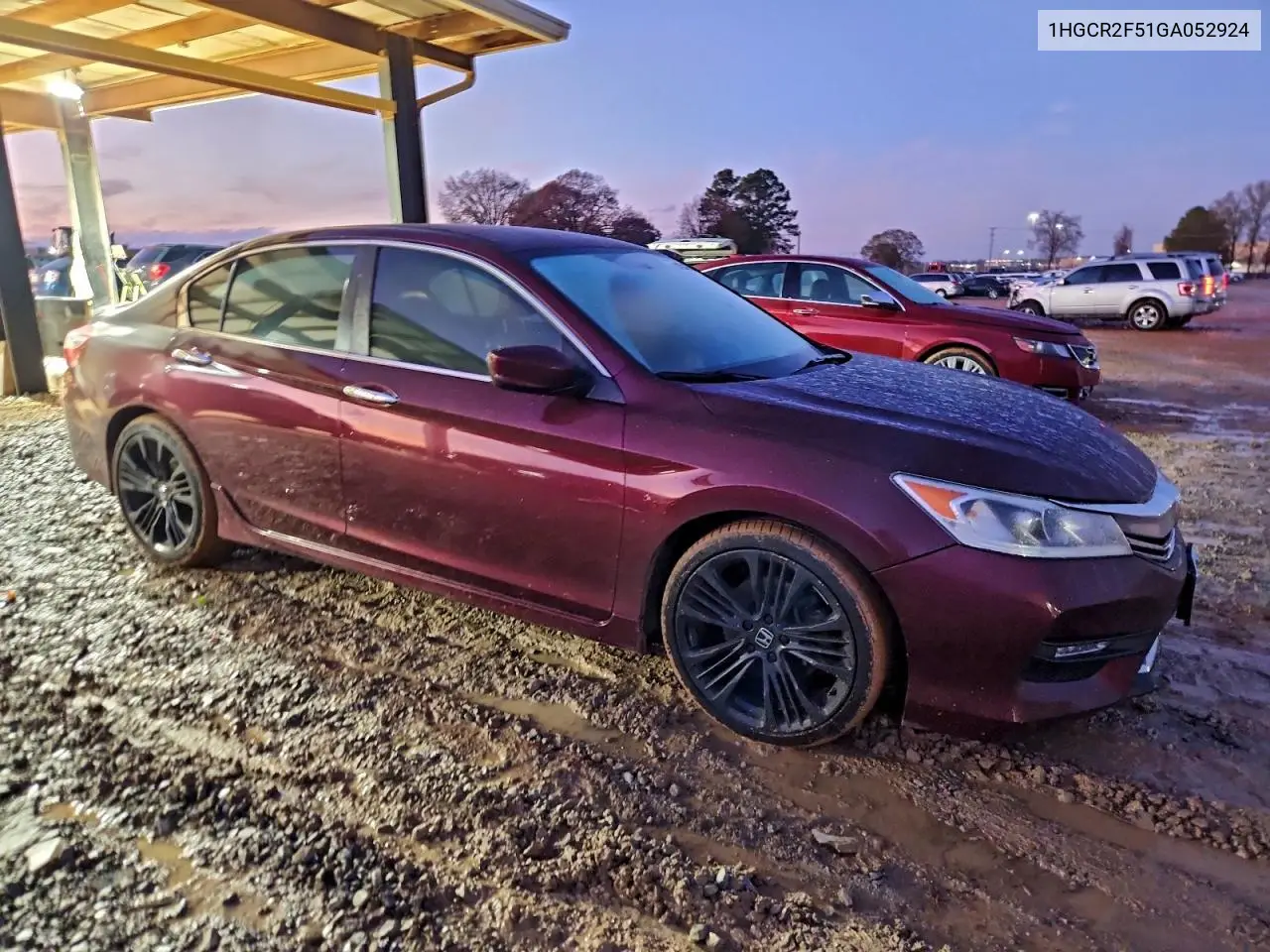 1HGCR2F51GA052924 2016 Honda Accord Sport