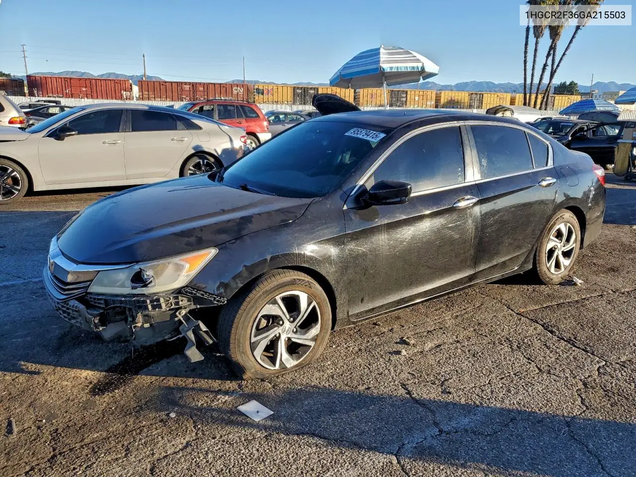 1HGCR2F36GA215503 2016 Honda Accord Lx