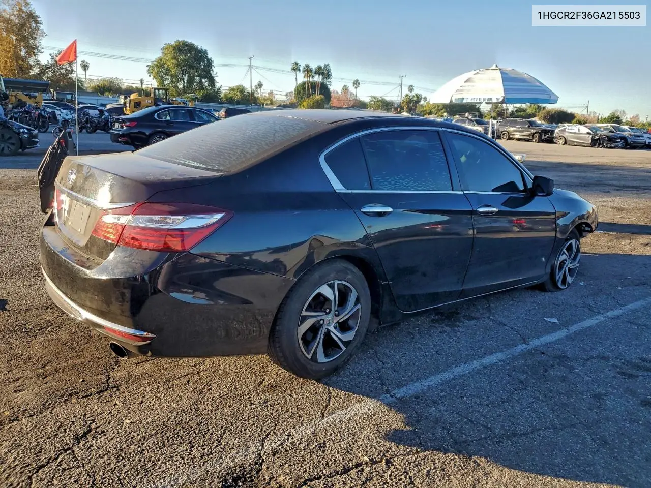 1HGCR2F36GA215503 2016 Honda Accord Lx