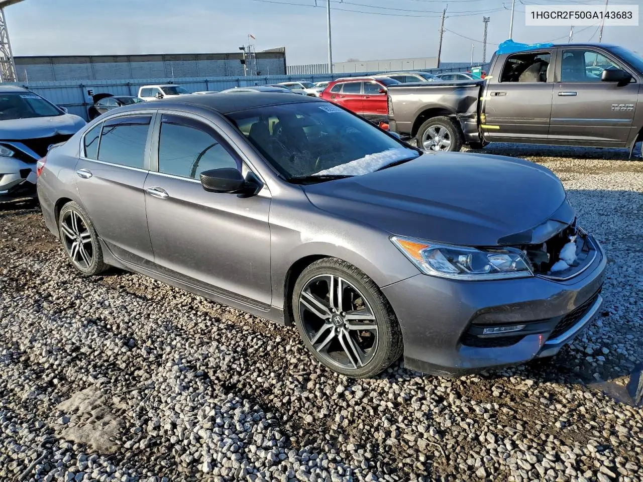 1HGCR2F50GA143683 2016 Honda Accord Sport