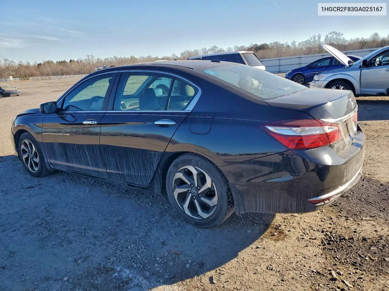 1HGCR2F83GA025167 2016 Honda Accord Exl
