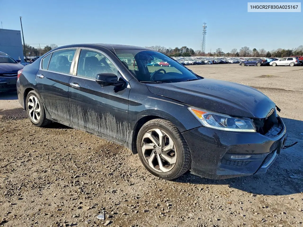 1HGCR2F83GA025167 2016 Honda Accord Exl