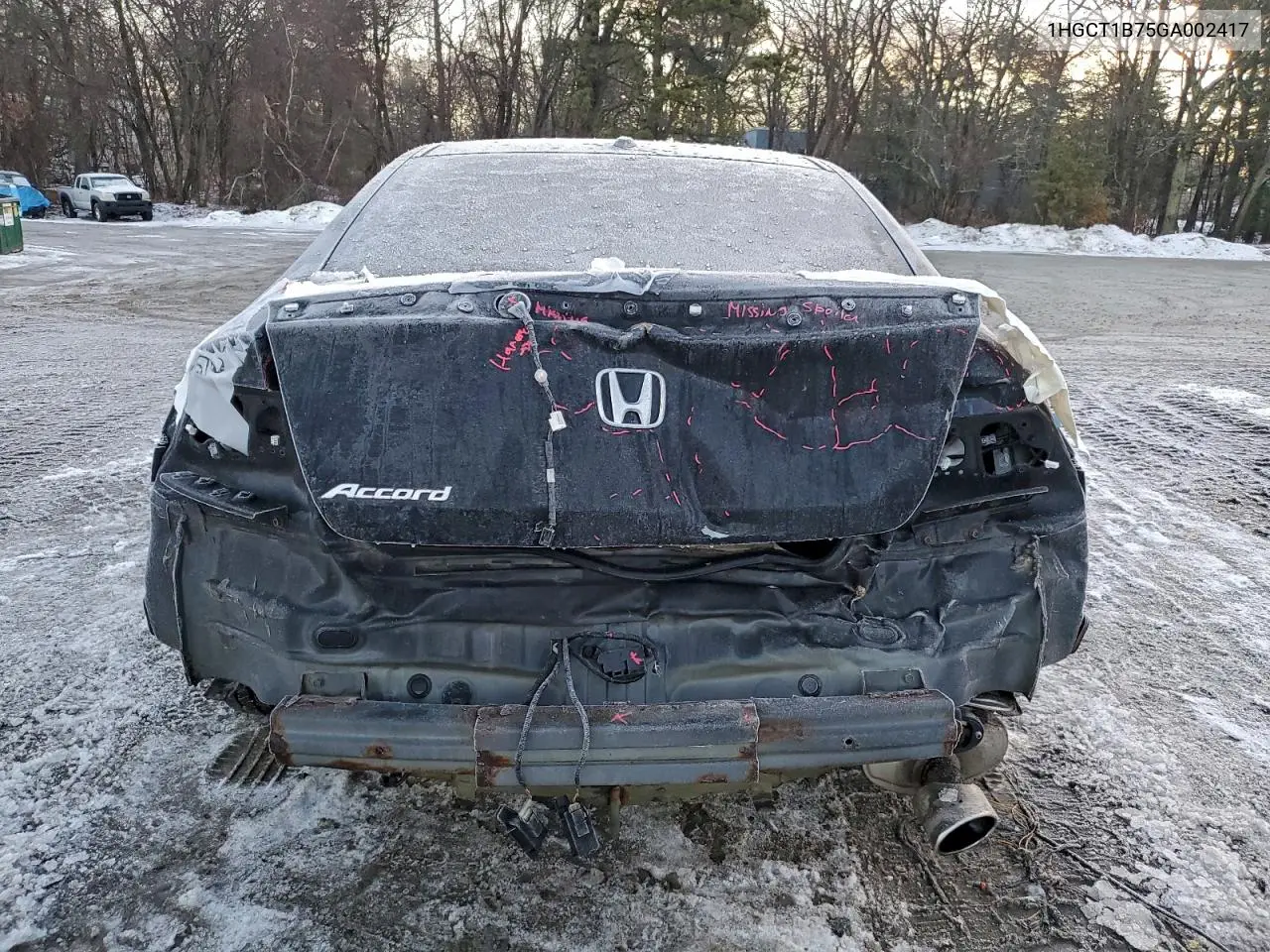 1HGCT1B75GA002417 2016 Honda Accord Ex