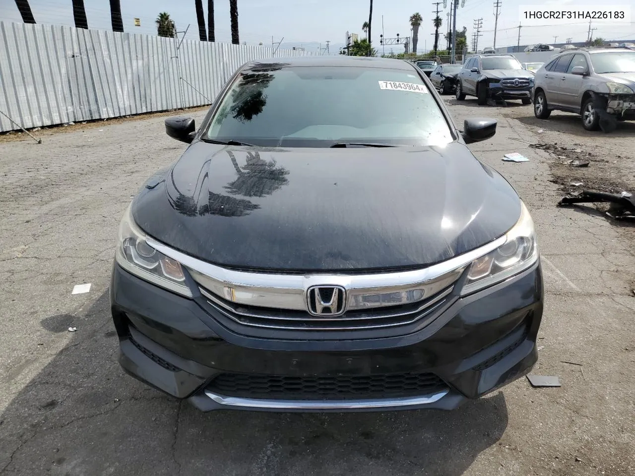 2017 Honda Accord Lx VIN: 1HGCR2F31HA226183 Lot: 71843964