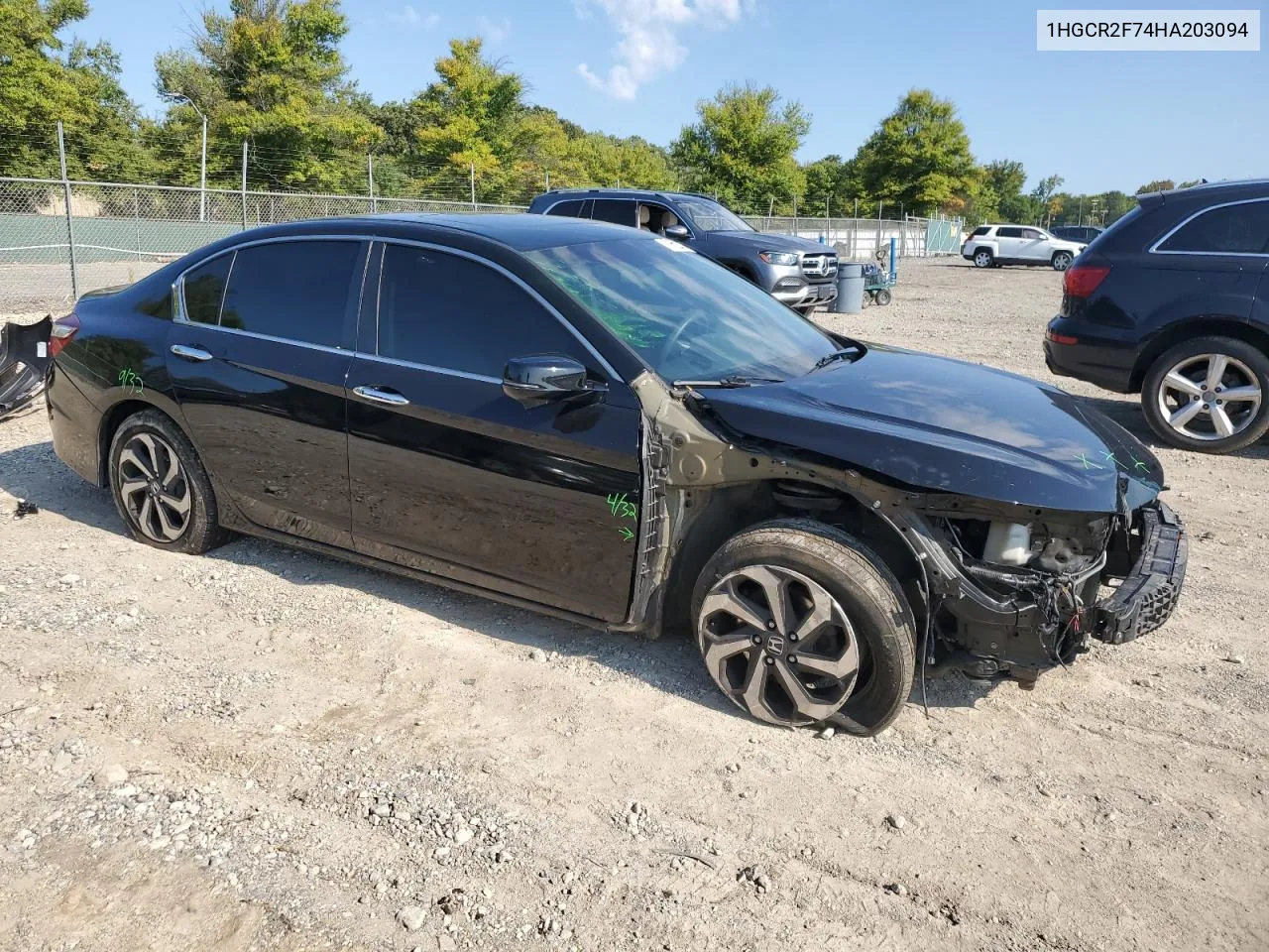 2017 Honda Accord Ex VIN: 1HGCR2F74HA203094 Lot: 72350004