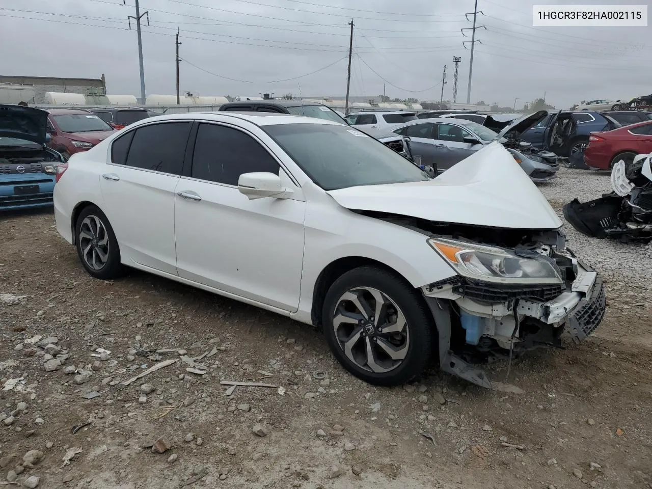 2017 Honda Accord Exl VIN: 1HGCR3F82HA002115 Lot: 72515354