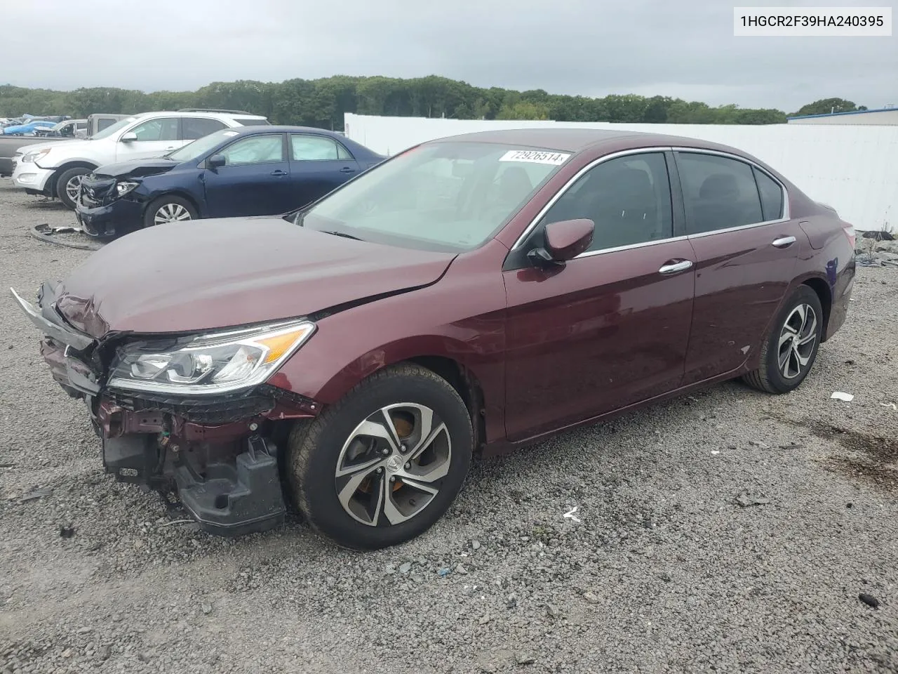 2017 Honda Accord Lx VIN: 1HGCR2F39HA240395 Lot: 72926514