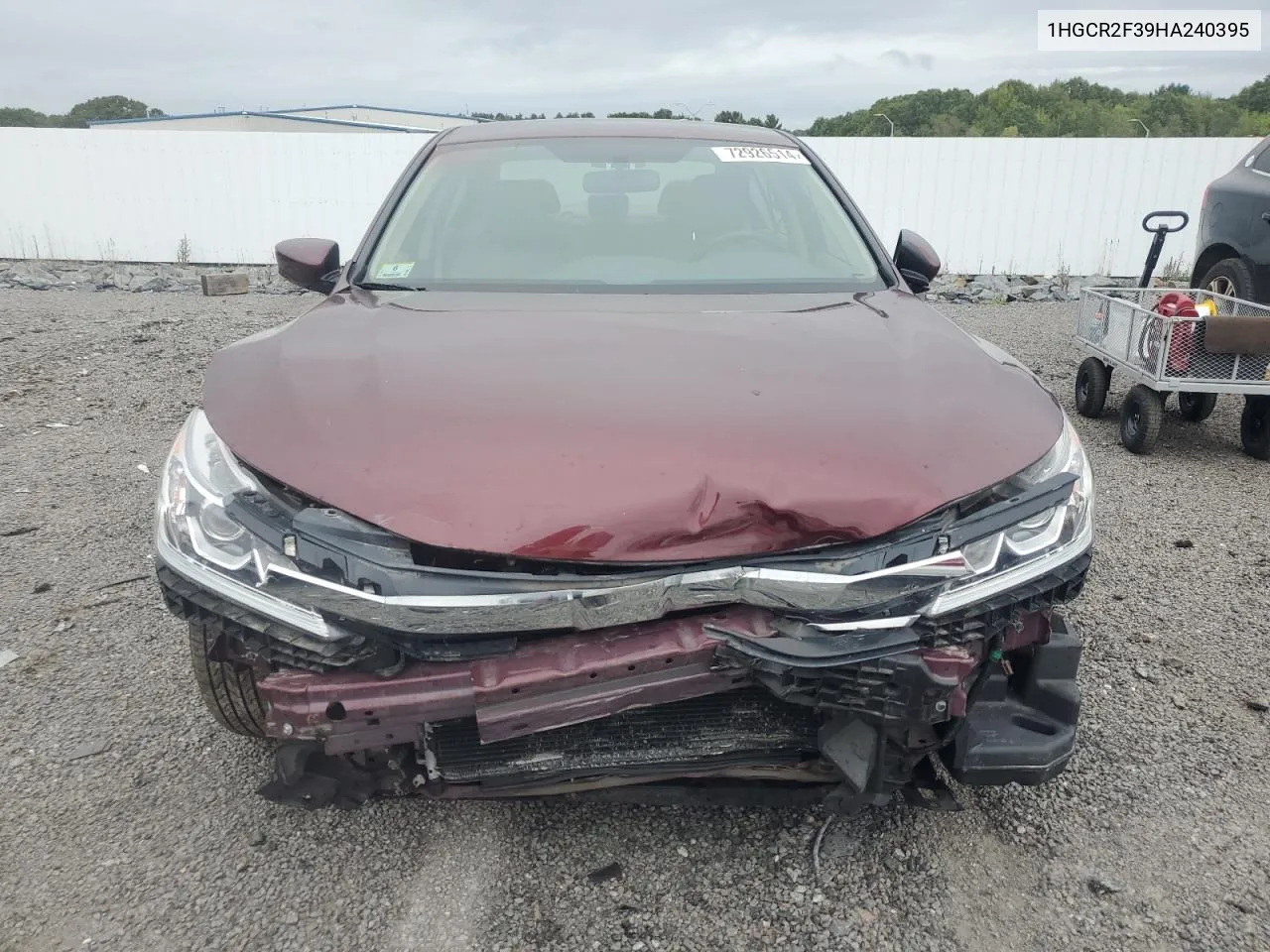 2017 Honda Accord Lx VIN: 1HGCR2F39HA240395 Lot: 72926514