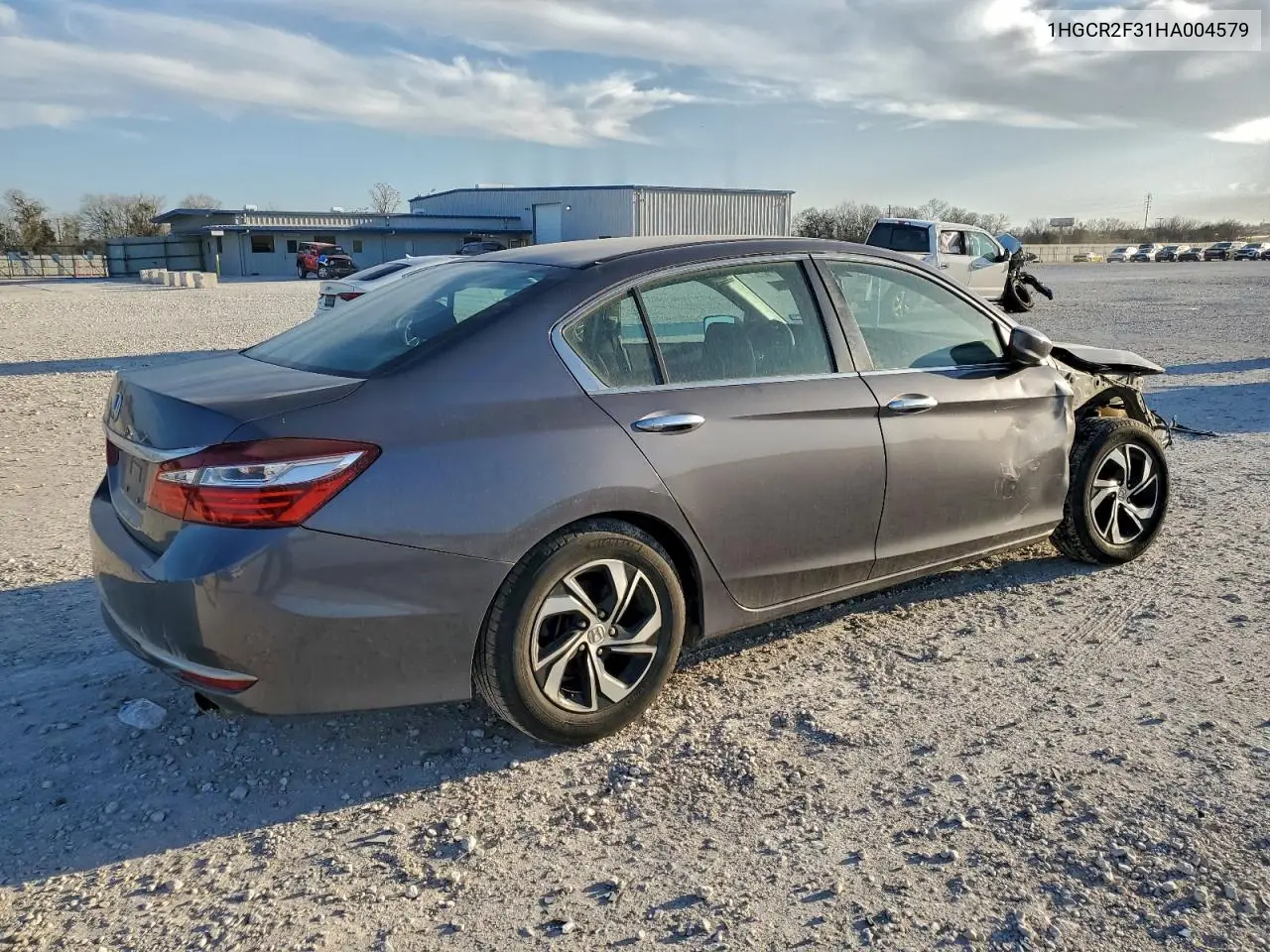 1HGCR2F31HA004579 2017 Honda Accord Lx