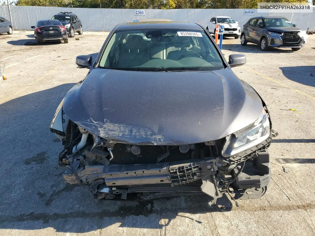 1HGCR2F91HA263318 2017 Honda Accord Exl