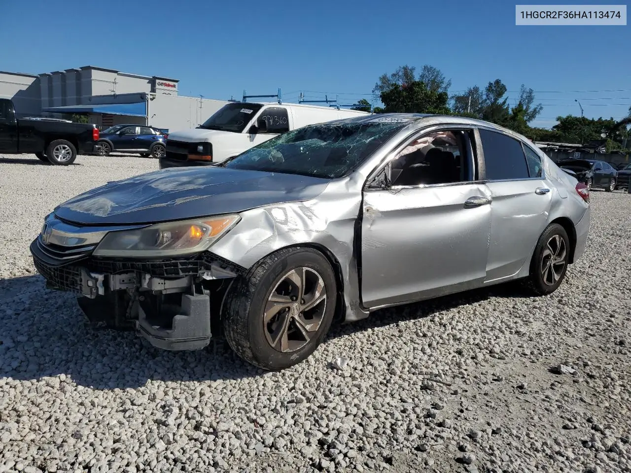 1HGCR2F36HA113474 2017 Honda Accord Lx