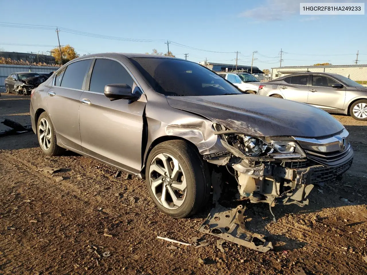 1HGCR2F81HA249233 2017 Honda Accord Exl