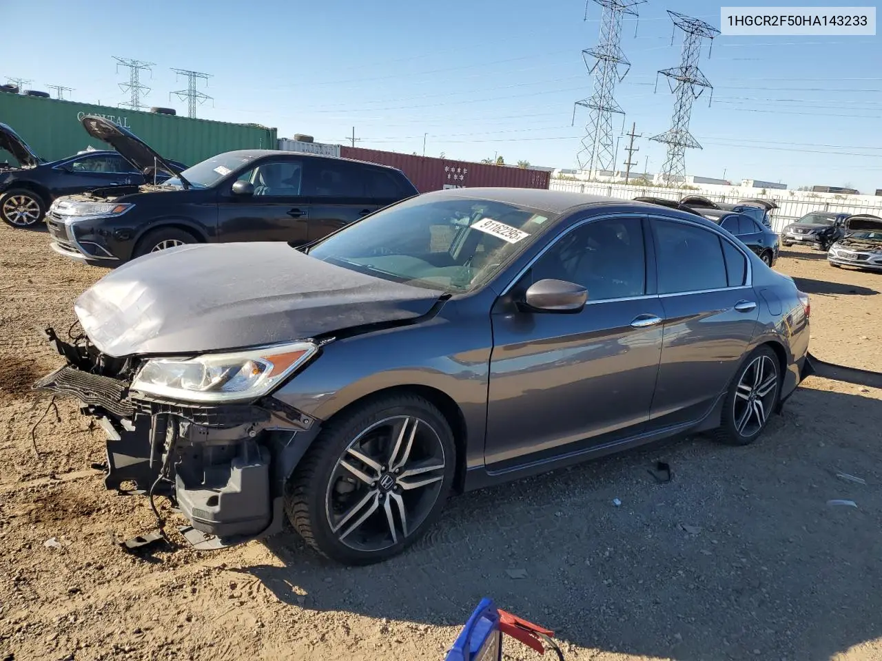 1HGCR2F50HA143233 2017 Honda Accord Sport