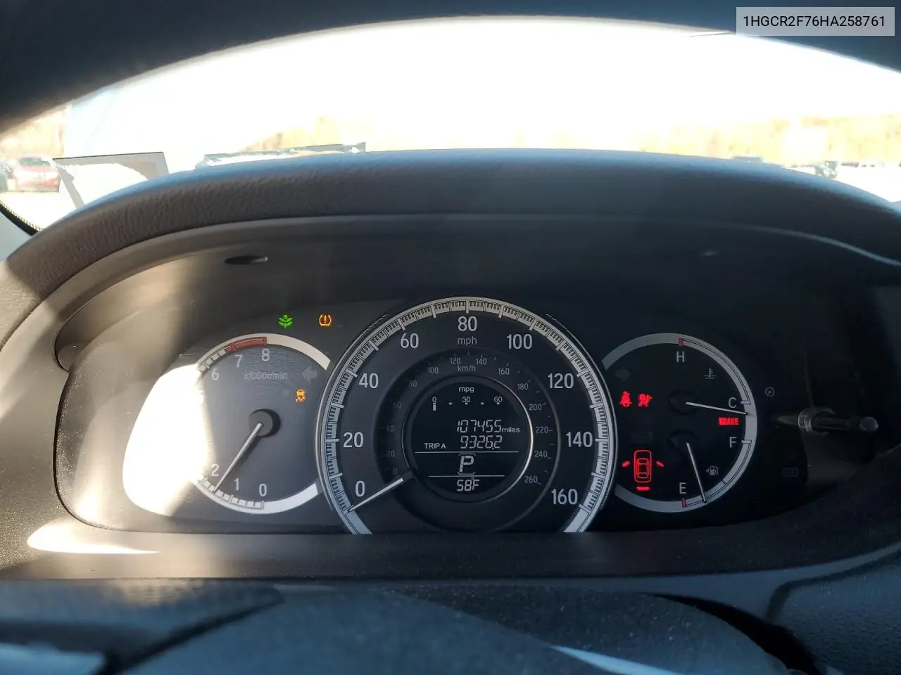 1HGCR2F76HA258761 2017 Honda Accord Ex