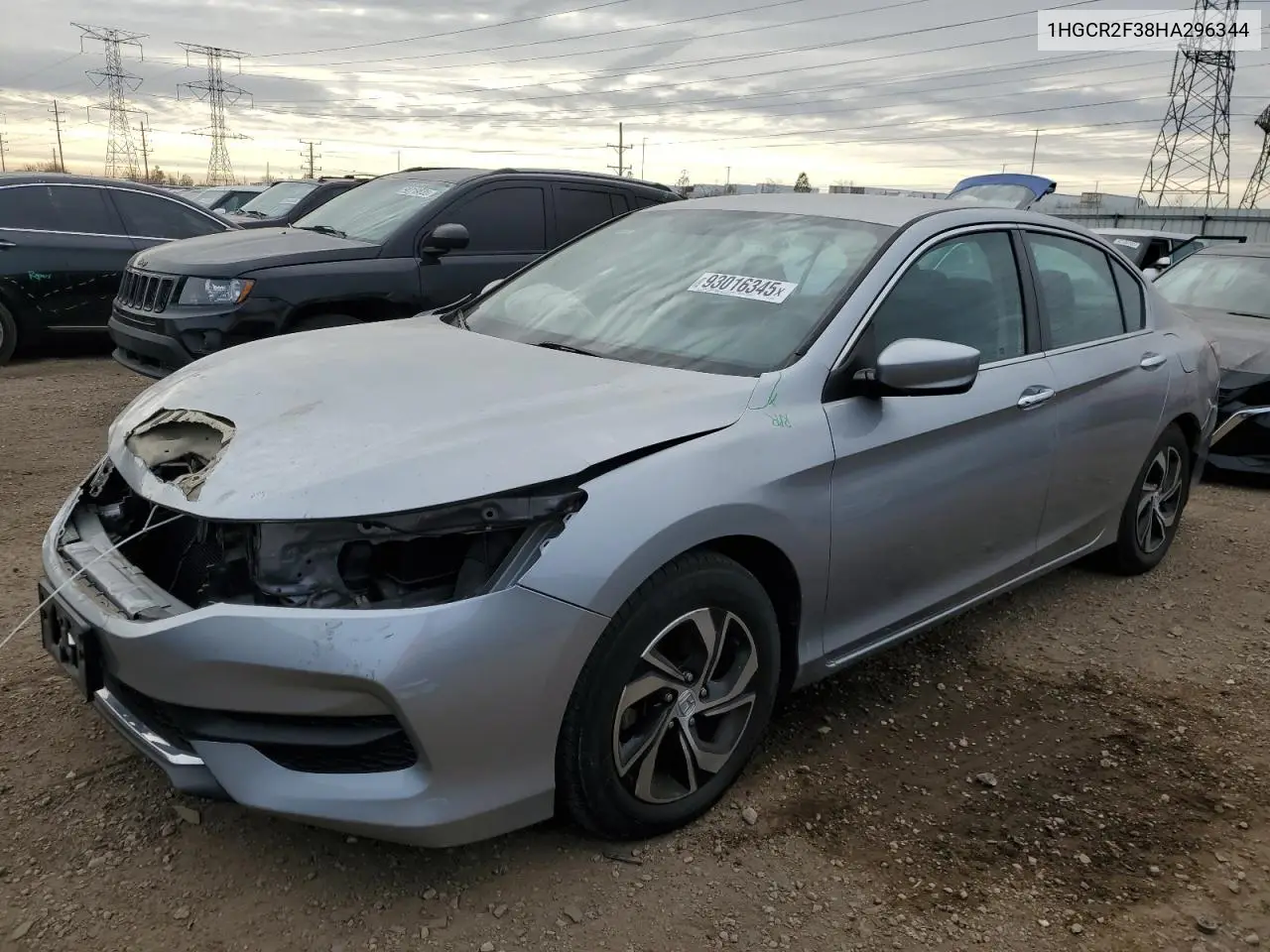 1HGCR2F38HA296344 2017 Honda Accord Lx