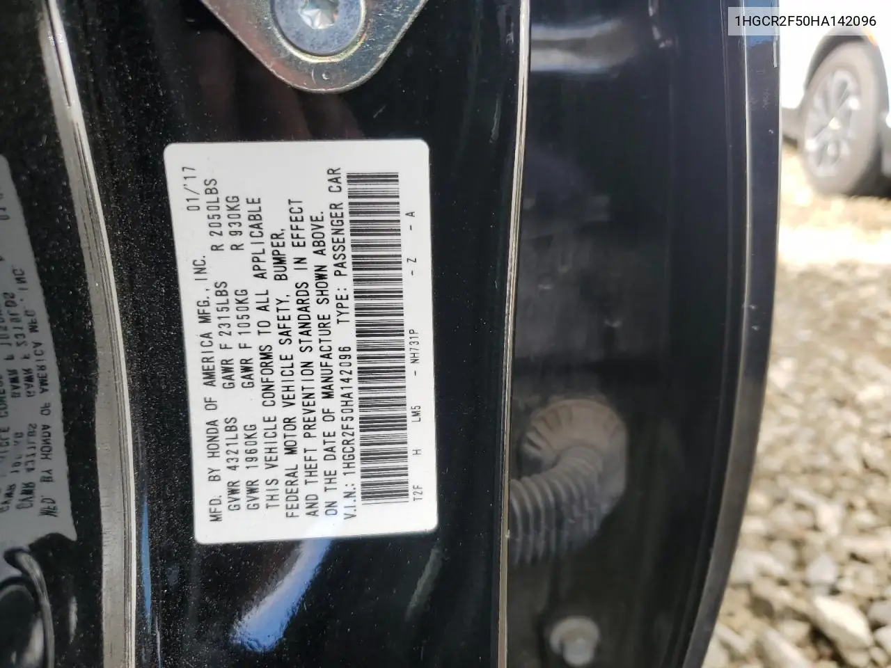 1HGCR2F50HA142096 2017 Honda Accord Sport