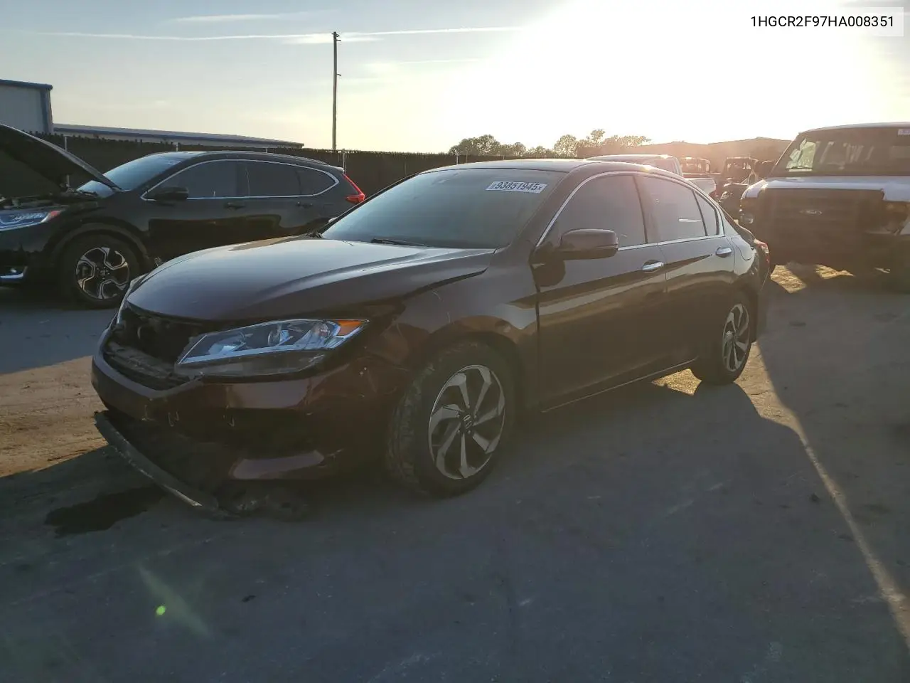 1HGCR2F97HA008351 2017 Honda Accord Exl