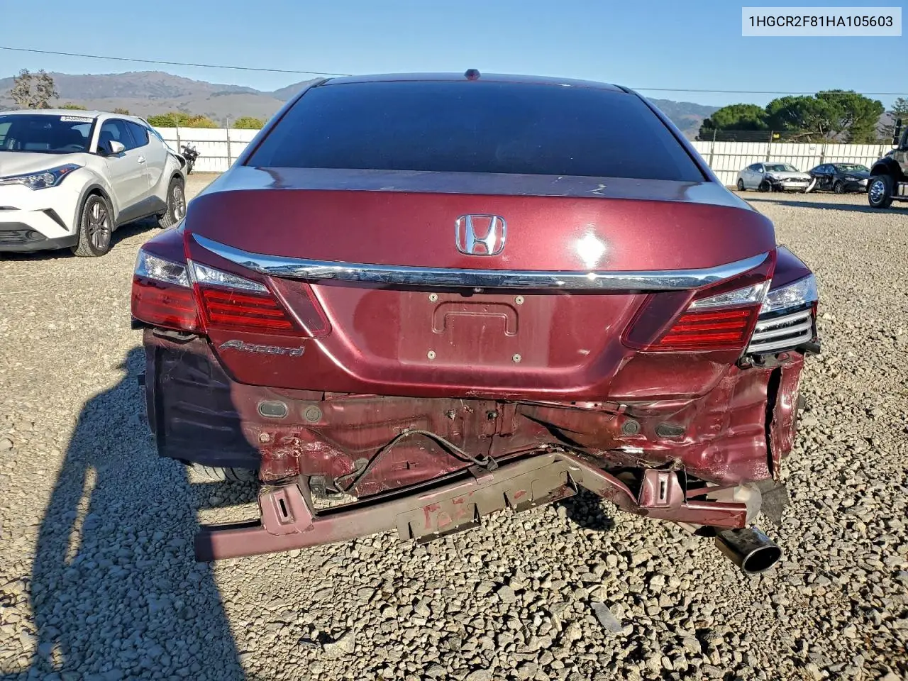 1HGCR2F81HA105603 2017 Honda Accord Exl
