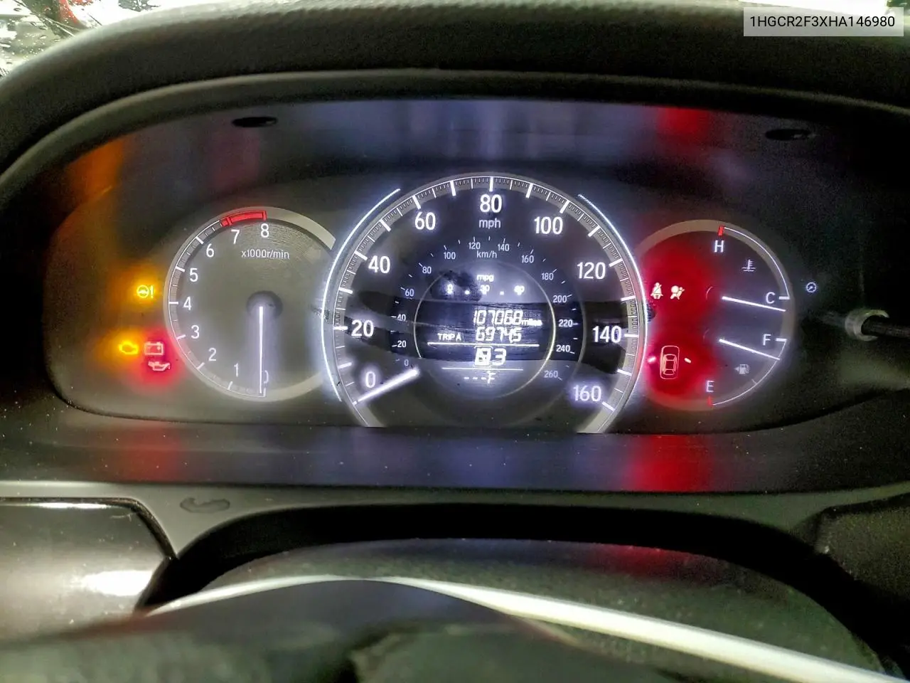 1HGCR2F3XHA146980 2017 Honda Accord Lx