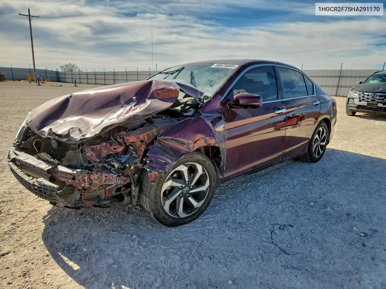 1HGCR2F75HA291170 2017 Honda Accord Ex