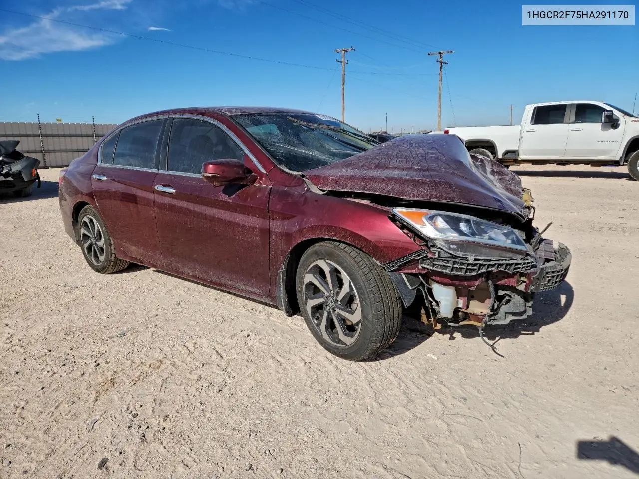 1HGCR2F75HA291170 2017 Honda Accord Ex