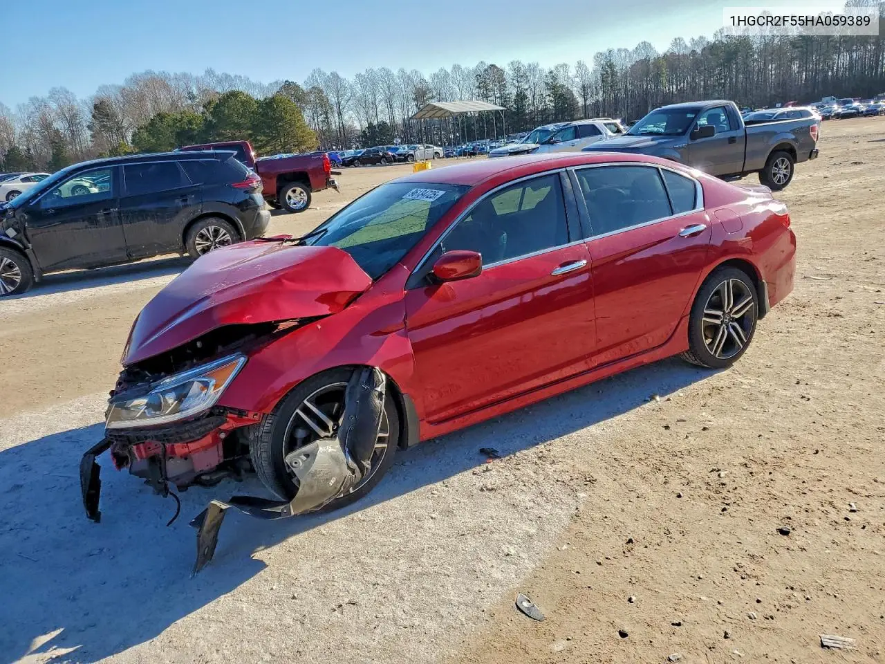 1HGCR2F55HA059389 2017 Honda Accord Sport