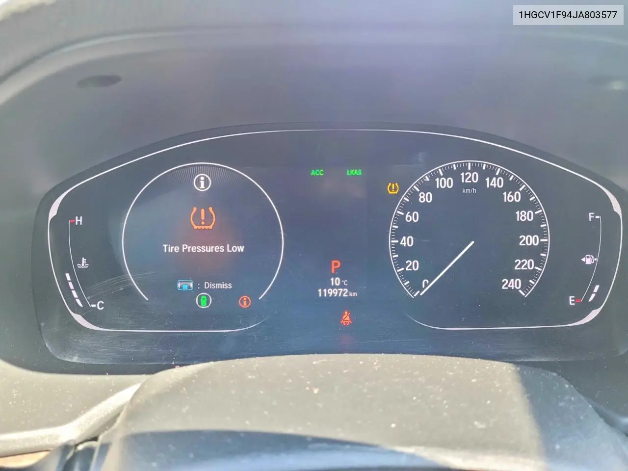 1HGCV1F94JA803577 2018 Honda Accord Touring