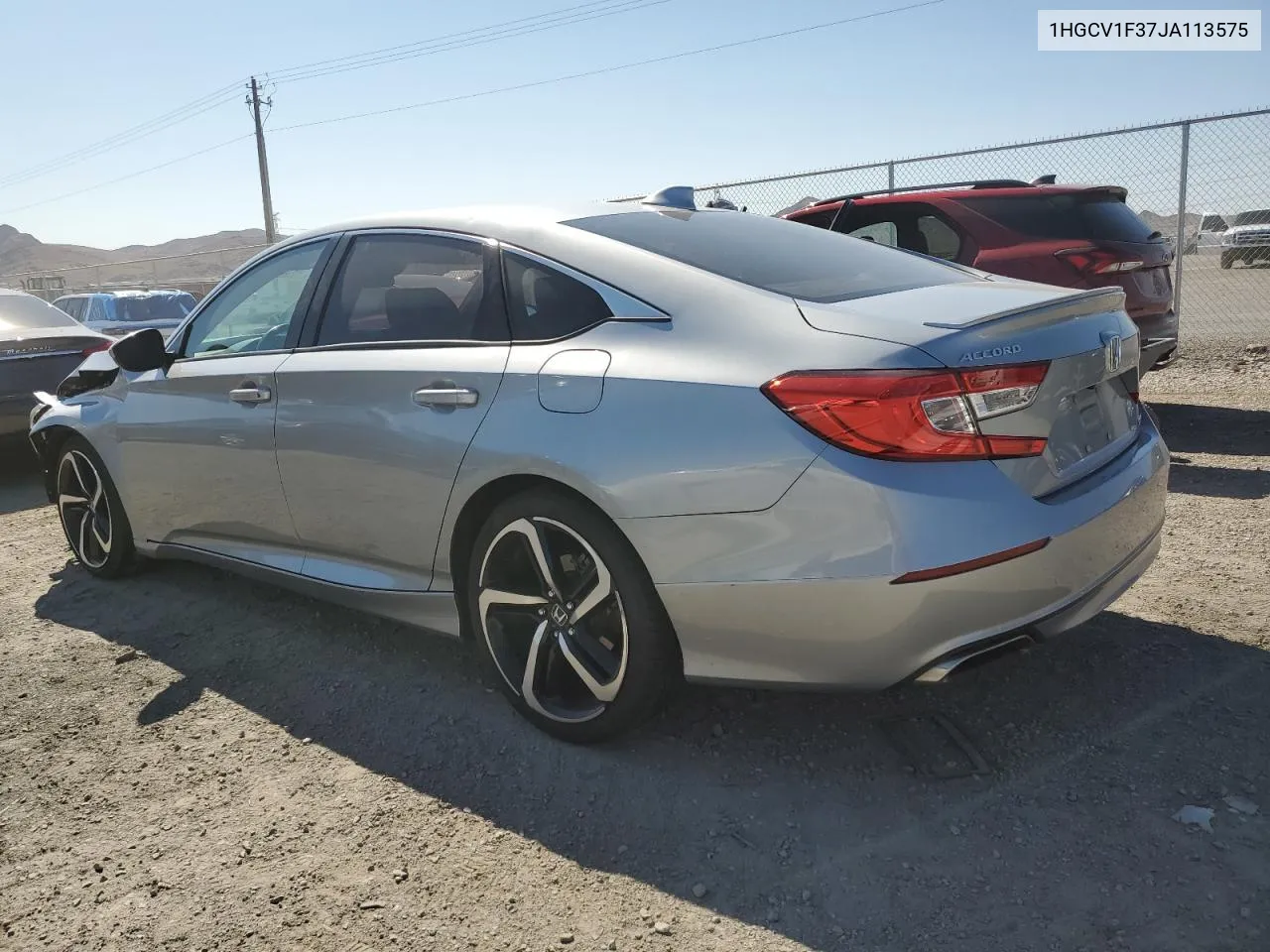 1HGCV1F37JA113575 2018 Honda Accord Sport