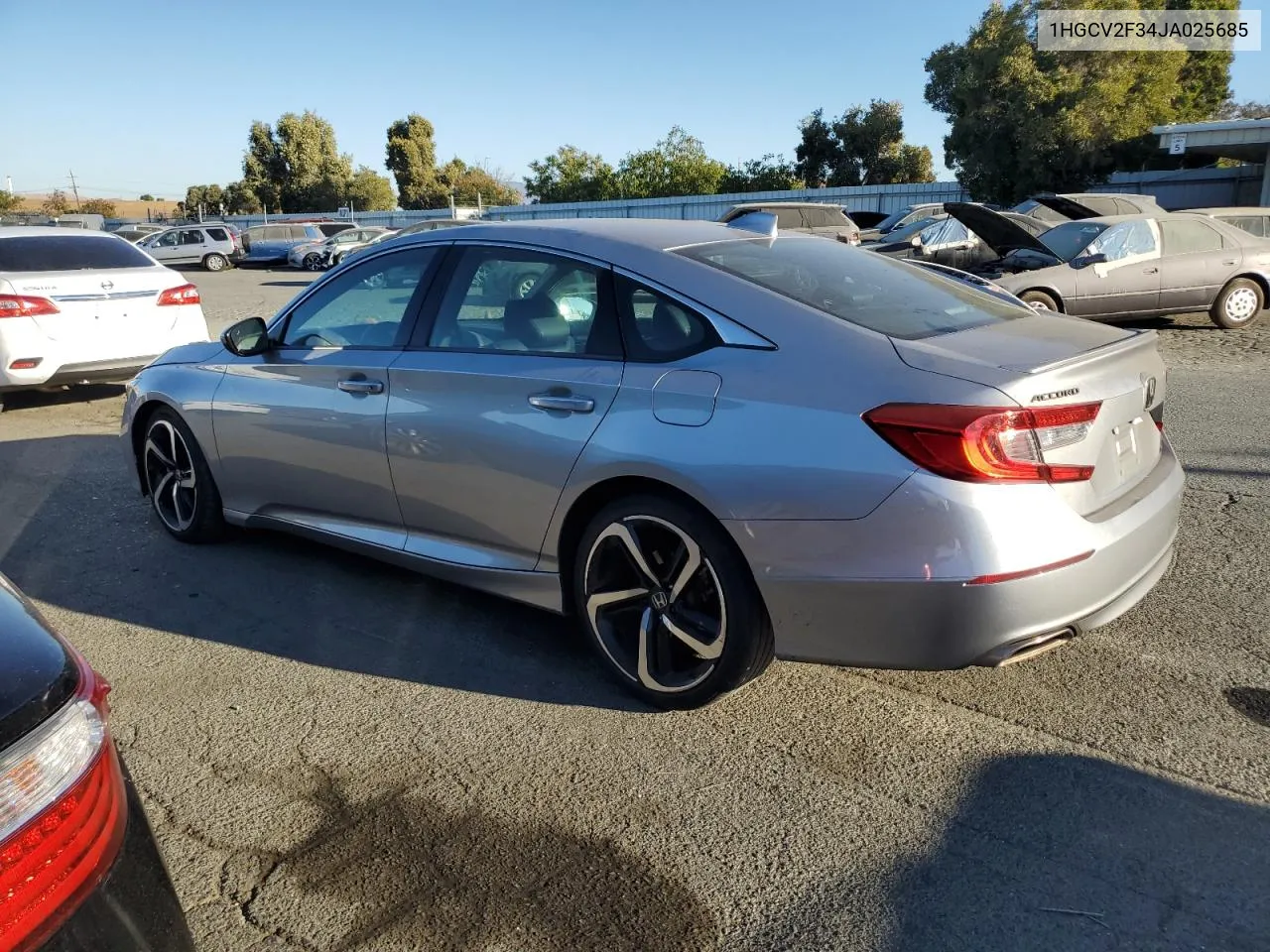 2018 Honda Accord Sport VIN: 1HGCV2F34JA025685 Lot: 73417574