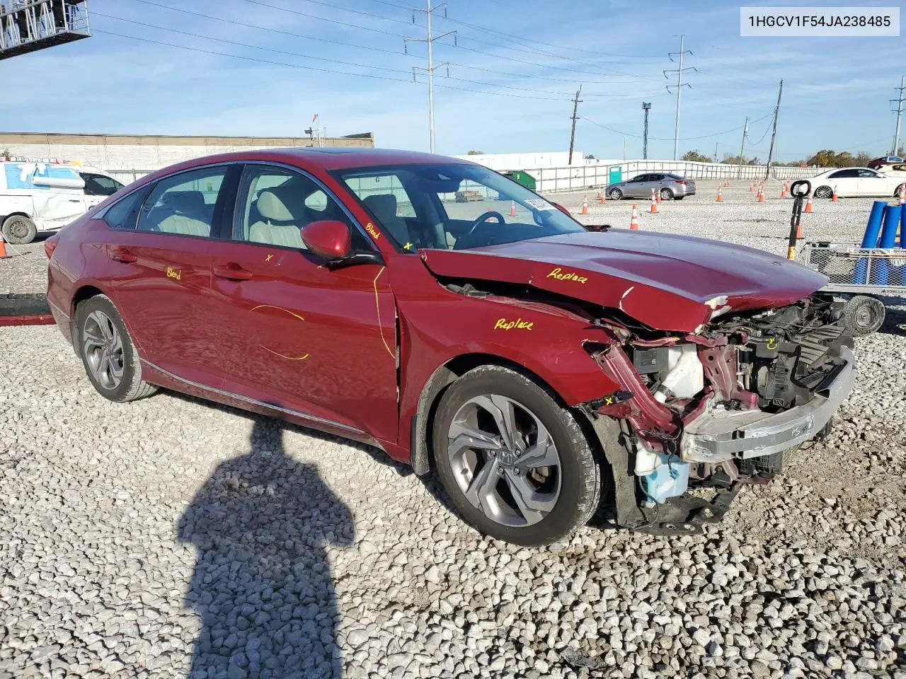 1HGCV1F54JA238485 2018 Honda Accord Exl