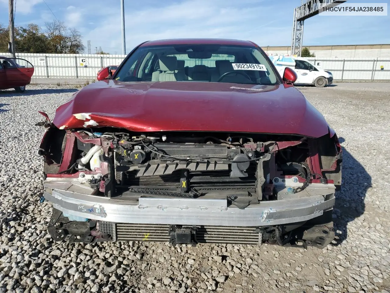 1HGCV1F54JA238485 2018 Honda Accord Exl