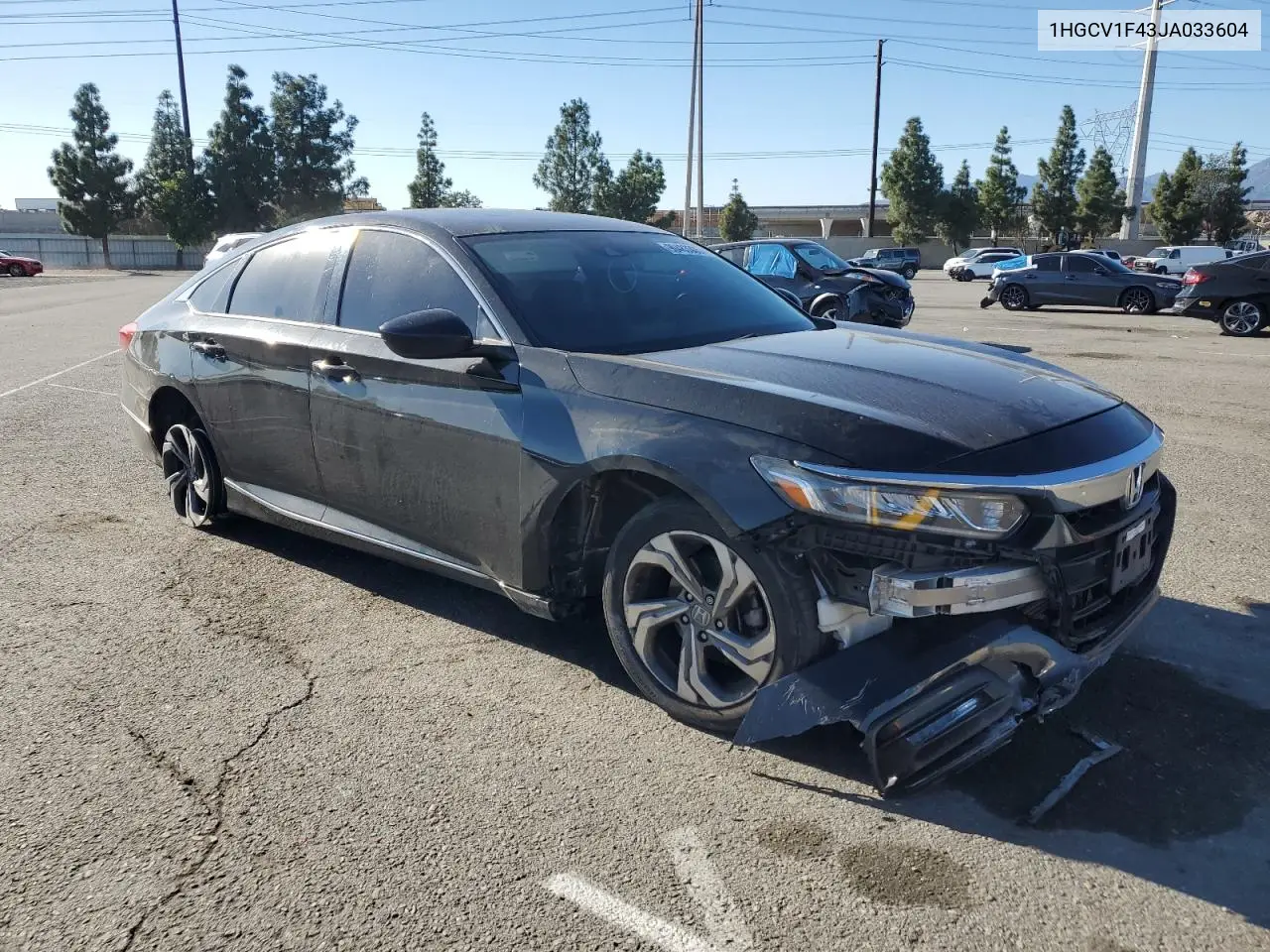 1HGCV1F43JA033604 2018 Honda Accord Ex