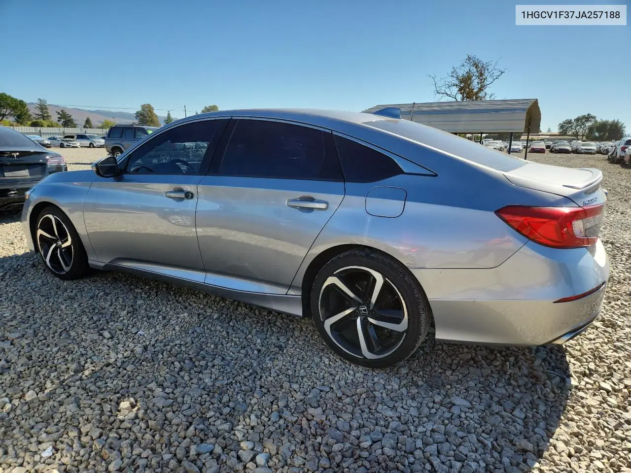1HGCV1F37JA257188 2018 Honda Accord Sport