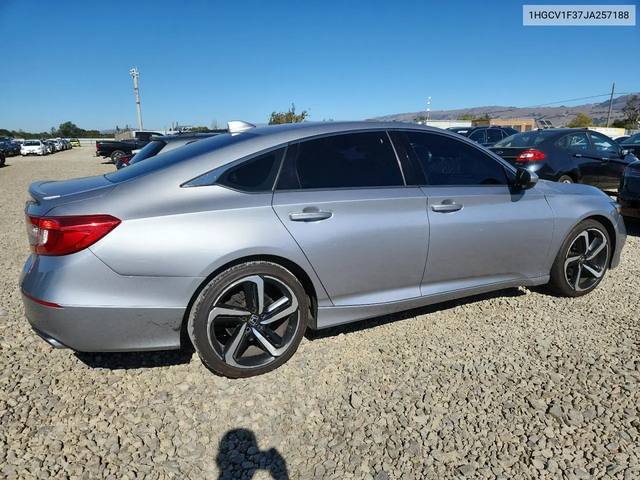 1HGCV1F37JA257188 2018 Honda Accord Sport