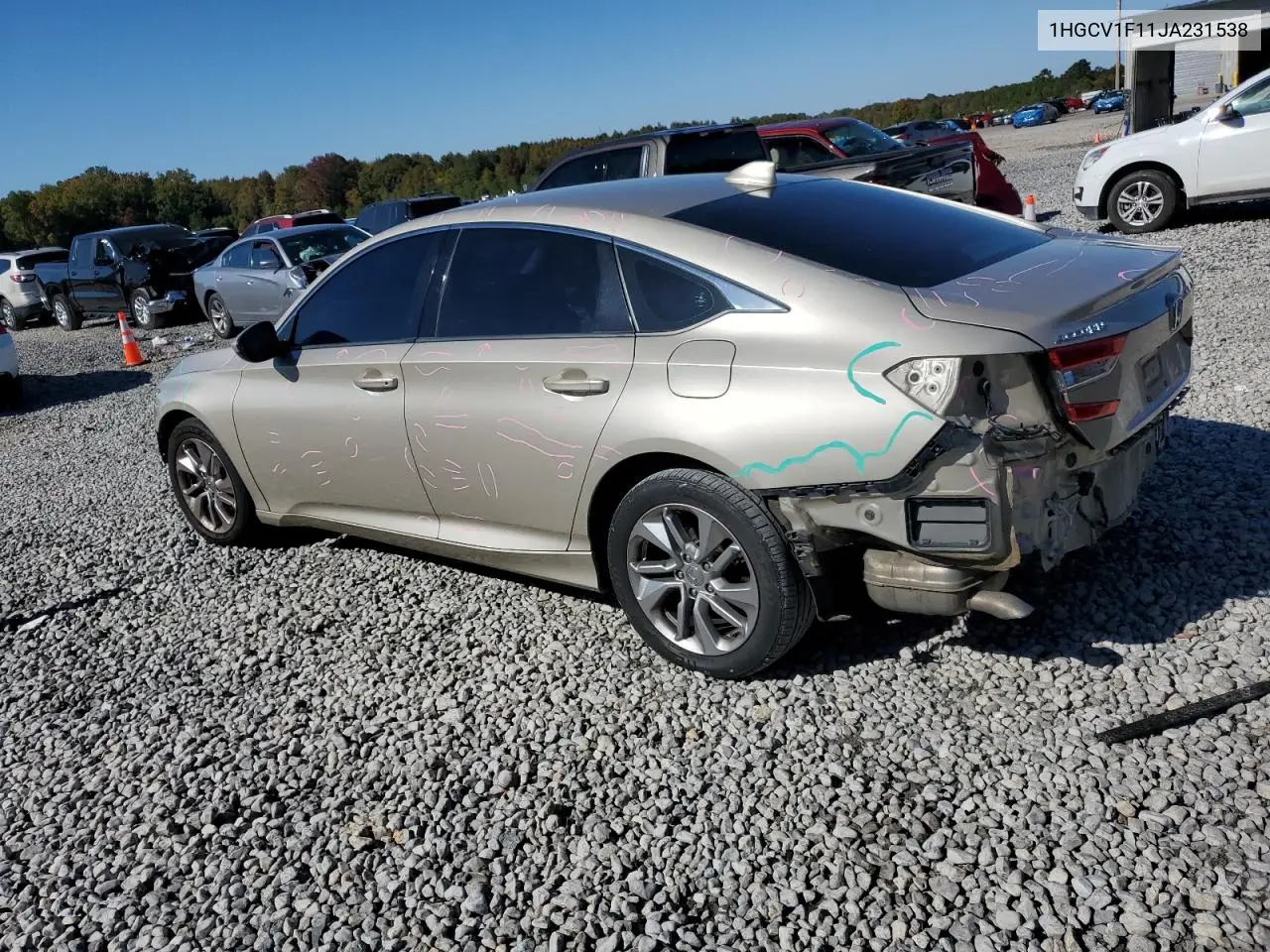1HGCV1F11JA231538 2018 Honda Accord Lx