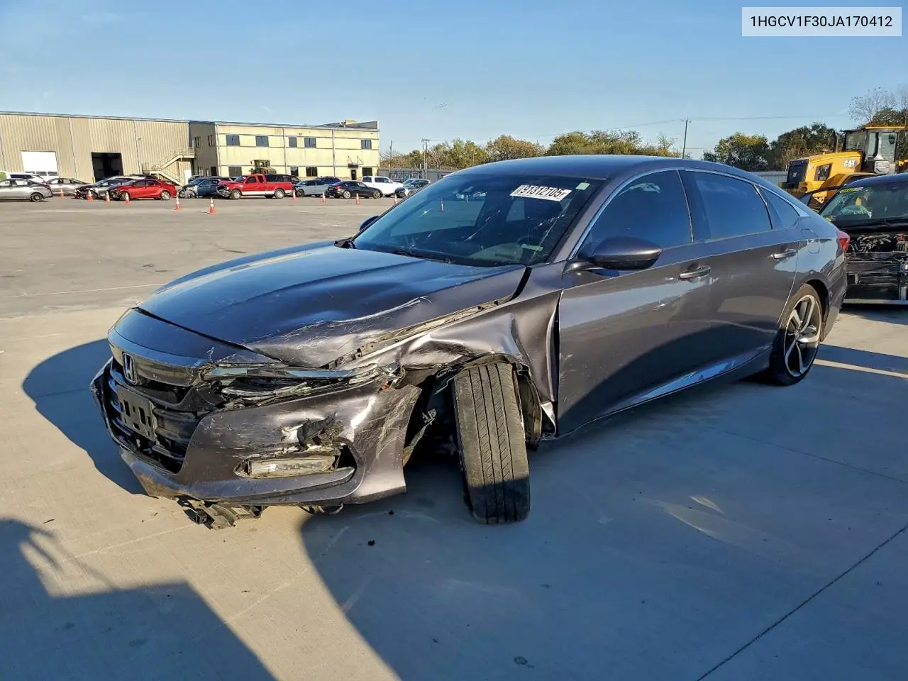 1HGCV1F30JA170412 2018 Honda Accord Sport