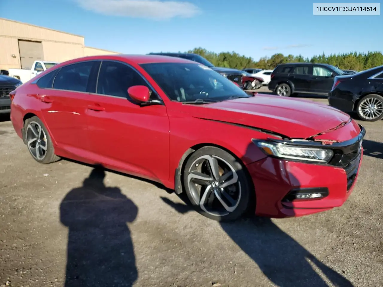 1HGCV1F33JA114514 2018 Honda Accord Sport