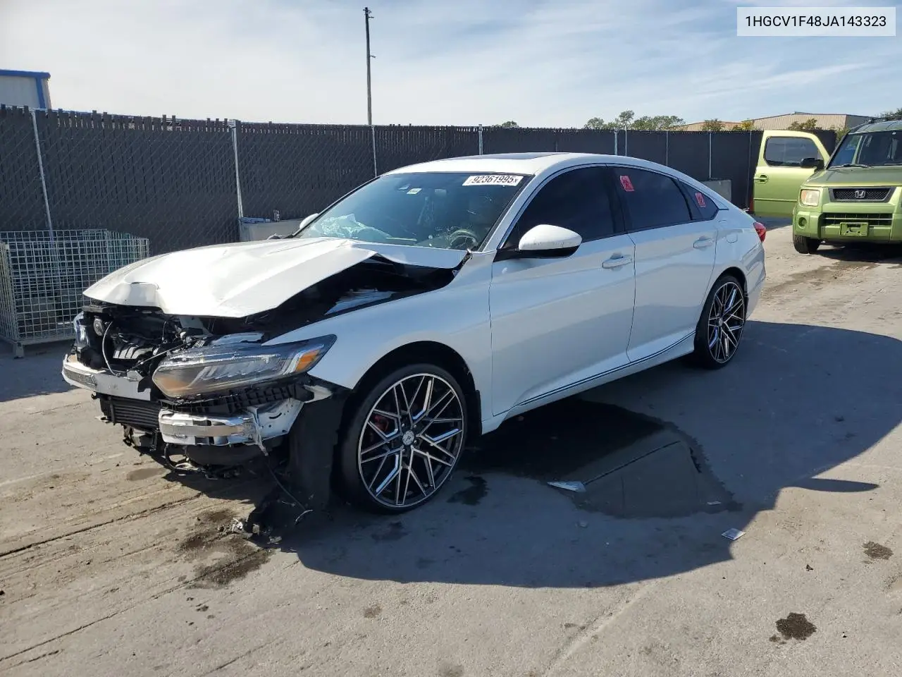 1HGCV1F48JA143323 2018 Honda Accord Ex
