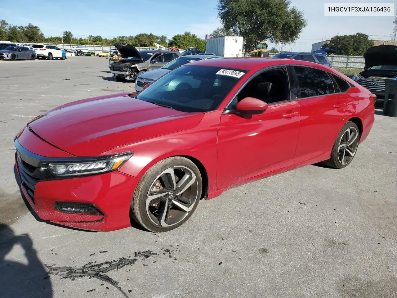 1HGCV1F3XJA156436 2018 Honda Accord Sport