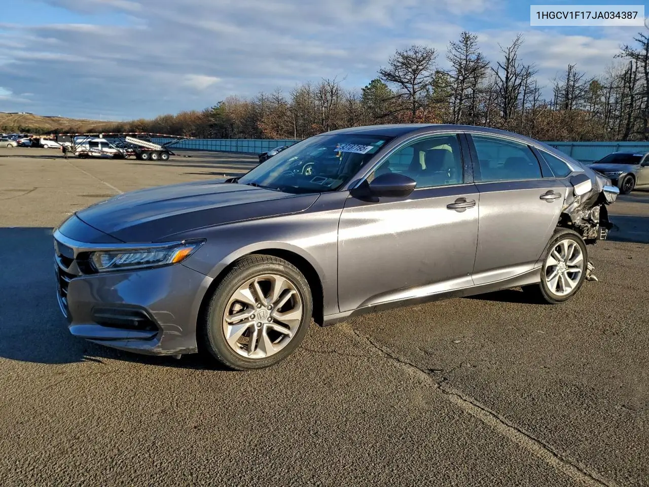 1HGCV1F17JA034387 2018 Honda Accord Lx