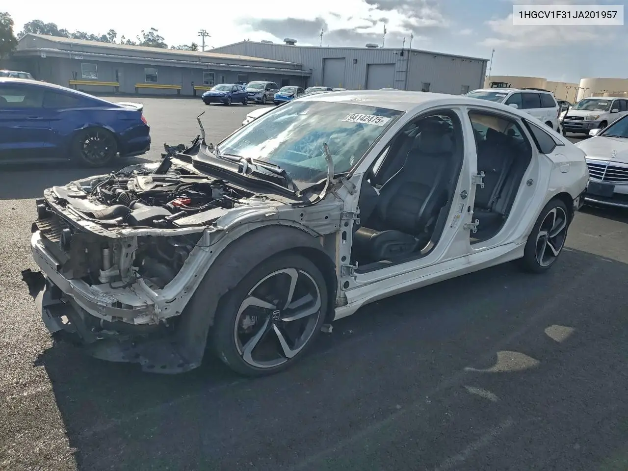 1HGCV1F31JA201957 2018 Honda Accord Sport