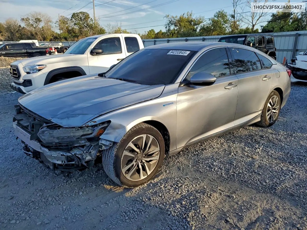 1HGCV3F5XJA003407 2018 Honda Accord Hybrid Exl