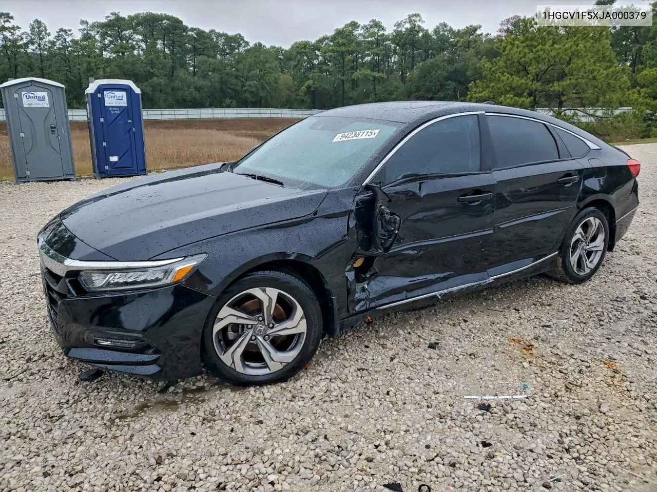 1HGCV1F5XJA000379 2018 Honda Accord Exl