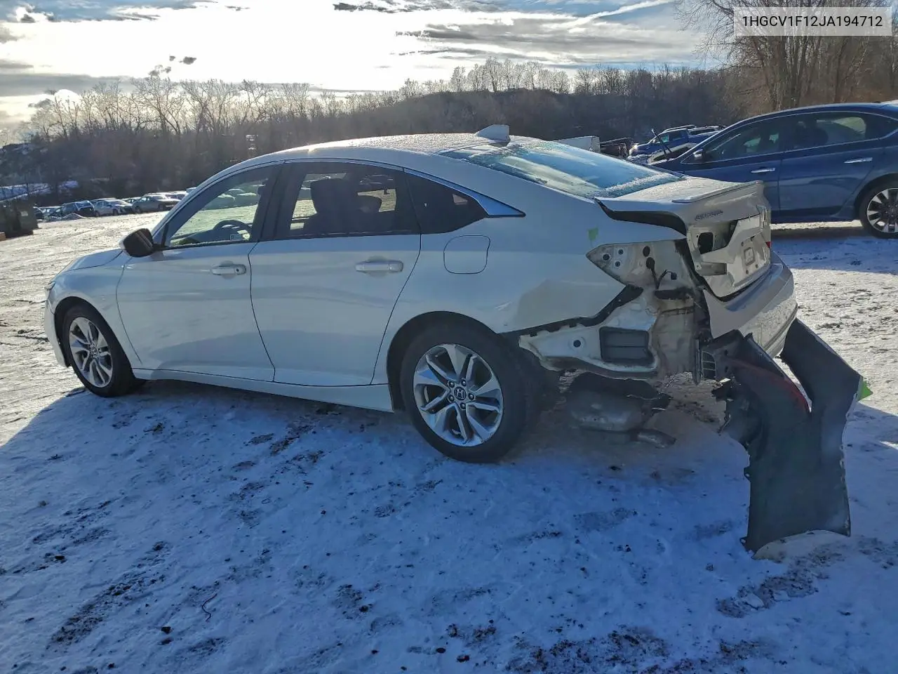 1HGCV1F12JA194712 2018 Honda Accord Lx