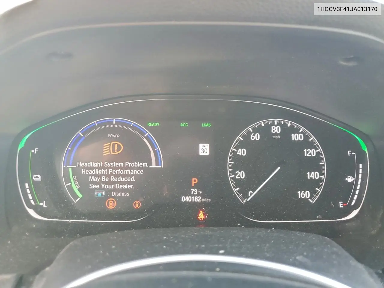 1HGCV3F41JA013170 2018 Honda Accord Hybrid Ex