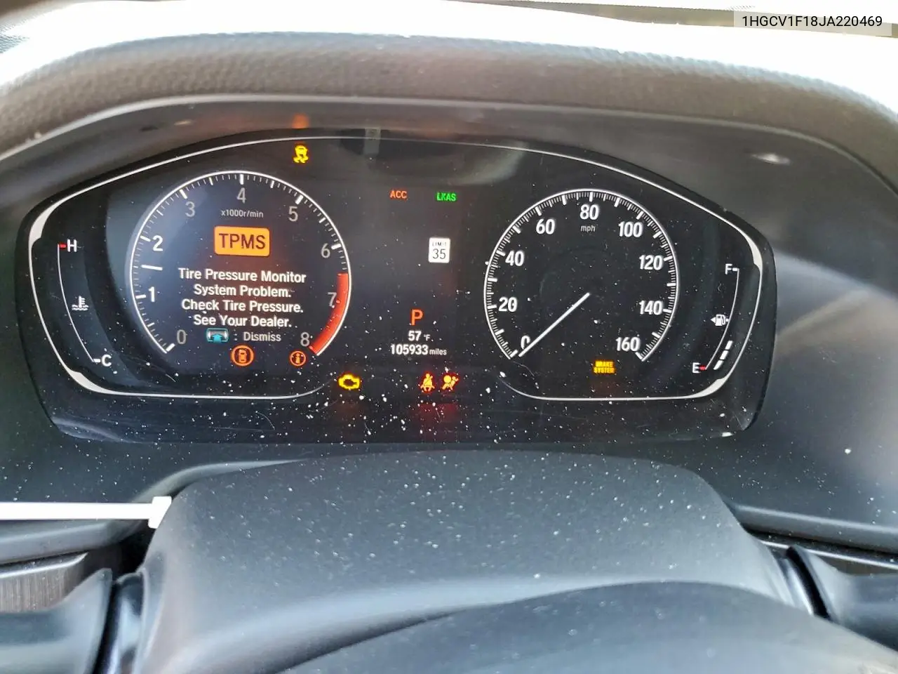 1HGCV1F18JA220469 2018 Honda Accord Lx