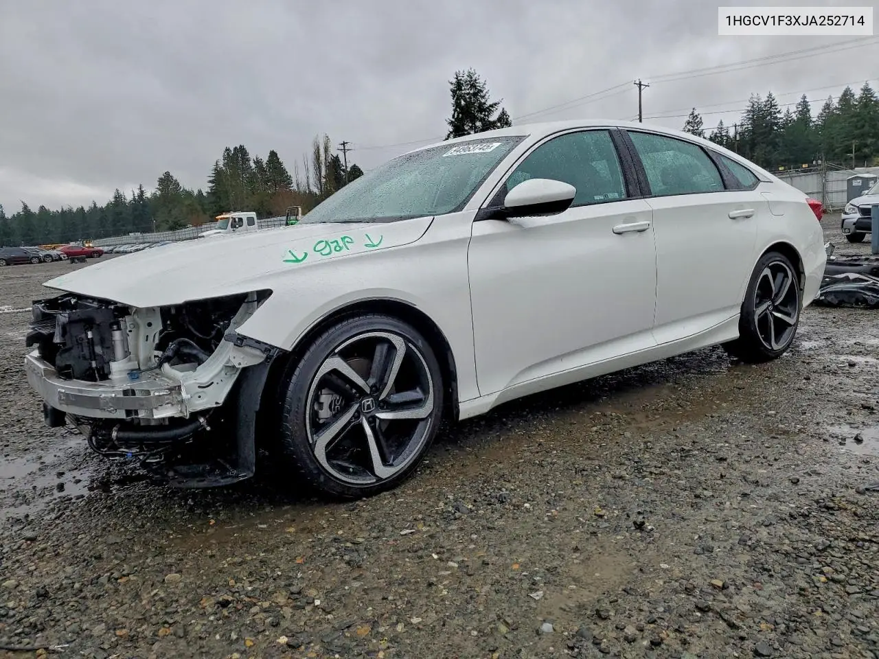 1HGCV1F3XJA252714 2018 Honda Accord Sport