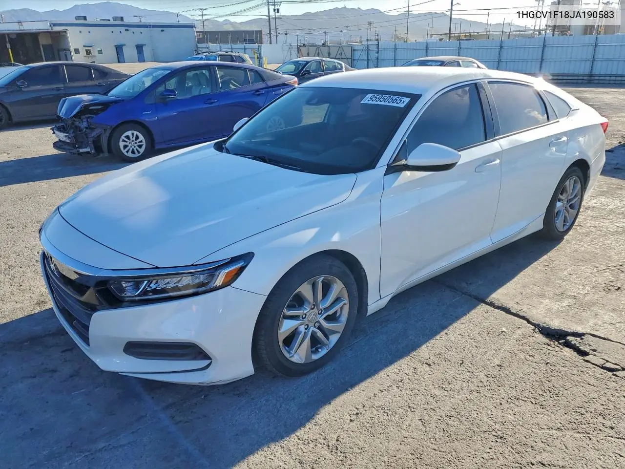 1HGCV1F18JA190583 2018 Honda Accord Lx